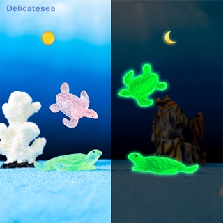 [Delicatesea] ตุ๊กตาเต่าเรซิ่นเรืองแสงในที่มืด ขนาดเล็ก สําหรับตกแต่งสวน