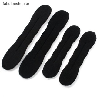 [fabuloushouse] 2 ชิ้น จัดแต่งทรงผม สีดํา เครื่องม้วนผมซาลาเปา แหวนฟองน้ําวิเศษ โฟมผม เครื่องมือใหม่ พร้อมส่ง