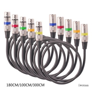 Iwo XLR สายเคเบิ้ลไมโครโฟน 3pin XLR Male to XLR Female Balanced Microphone Cable