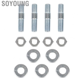 Soyoung Carb Stud  Carburetor Studs Set Wear Resistant High Accuracy with Spacers for 5/16in Threads Intake Manifold