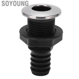 Soyoung Straight Thru Hull  Boat Scupper Drain Beautiful Mirror Polish Easy To Install for Yacht