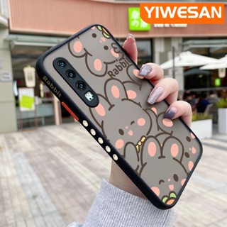 สําหรับ Huawei P30 P30 Pro เคสการ์ตูนกระต่ายน่ารัก แฟชั่น ฝ้า แข็ง เคสโทรศัพท์ ขอบ ซิลิโคนนิ่ม เคสกันกระแทก