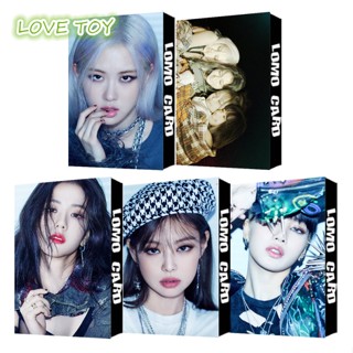 Nkodok ชุดการ์ดโลโม่ ลายศิลปินเกาหลี Lovesick Girls Jisoo Jennie Lisa Rose ขนาด 88x56 มม. สีดํา และสีชมพู 30 ชิ้น