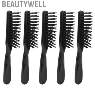 Beautywell 5Pcs Brush Cleaning Comb Irregular  Ergonomic Handle Hair Cleaner NEW