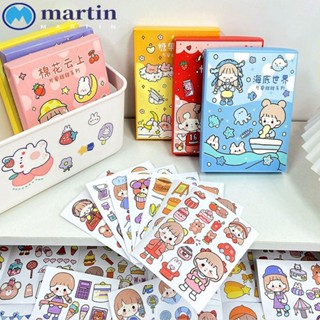 MARTIN สติกเกอร์ ลายการ์ตูน Kawaii มีกาวในตัว สําหรับตกแต่งสมุดภาพ ของขวัญนักเรียน