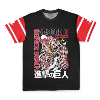 เสื้อยืด พิมพ์ลาย Armored Titan Attack on Titan แฟชั่นสตรีท