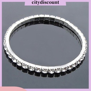 &lt;citydiscount&gt; สร้อยข้อมือกําไลข้อมือ ชุบเงิน ประดับคริสตัลเทียม พลอยเทียม ของขวัญ ปาร์ตี้ สําหรับผู้หญิง