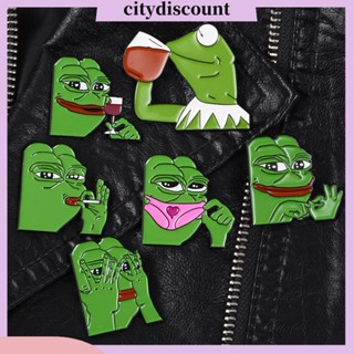 &lt;citydiscount&gt; เข็มกลัด ลายการ์ตูนกบน่ารัก เครื่องประดับ สําหรับผู้หญิง และผู้ชาย