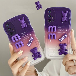 เคสนิ่ม ลายตุ๊กตาหมีน่ารัก ไล่โทนสี สําหรับ VIVO V19 Neo V17 Y02 Y02t V11 Z1 Pro Y51 Y51a Y53s Y31