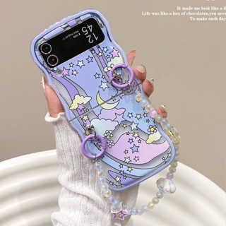 【Fold Wave】เคส TPU นิ่ม กันกระแทก ป้องกันเลนส์ สําหรับ SAMSUNG Z Flip3 Flip4