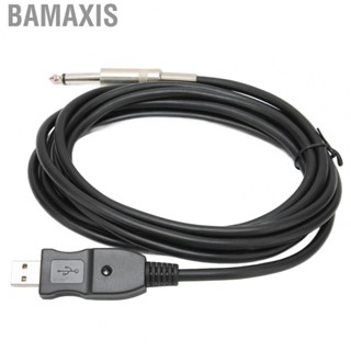 Bamaxis USB Interface Male To 6.35mm Mono Electric Guitar Cable  ABS Stable Multifunctional for Singing