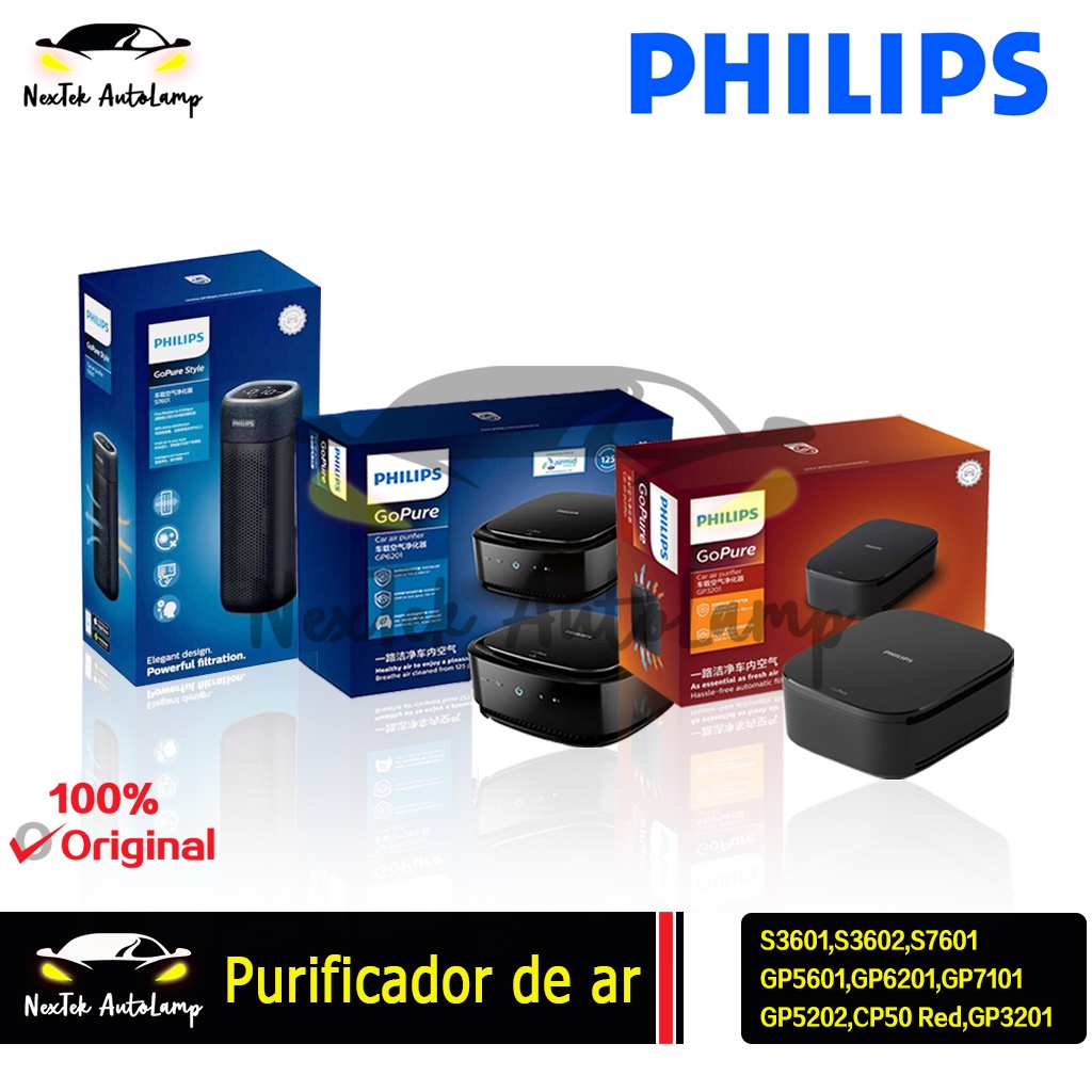 Philips GoPure Gp3201 Gp5201 Gp6201 Gp7101 S3601 S7601 เครื่องฟอกอากาศในรถยนต์ กรอง PM2.5 แยกฟอร์มาล