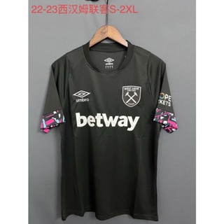 เสื้อกีฬาแขนสั้น ลายทีมชาติฟุตบอล West Ham Away Jersey 23-24 ไซซ์ S-XXL AAA