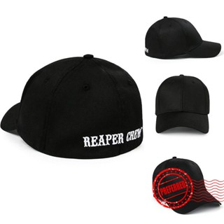 หมวกเบสบอล ผ้าฝ้ายแท้ พิมพ์ลายตัวอักษร REAPER CREW แฟชั่นสําหรับผู้ชาย และผู้หญิง L3D0