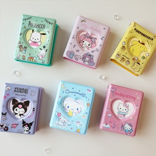 Sanrios Kuromi อัลบั้มรูปภาพ 3 นิ้ว ที่ใส่โฟโต้การ์ด Kawaii Hello Kitty Cinnamoroll Idol การ์ด เก็บหนังสือ อัลบั้มใบหลวม ขนาดเล็ก