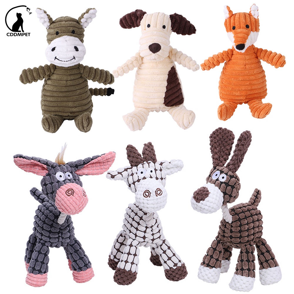 【CDDMPET】ของเล่นตุ๊กตาสุนัข รูปสัตว์ ทนต่อการกัด ขนาดใหญ่ อุปกรณ์เสริม สําหรับฝึกสุนัขขนาดเล็ก