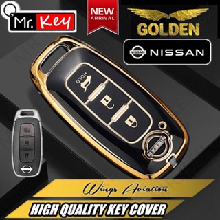 【Mr.Key】ใหม่ เคสกุญแจรีโมตรถยนต์ TPU ลายนกสีฟ้า สําหรับ Nissan X-trail T33 Qasqhai J12 Sylphy Qashqai 2022 Terra Ariya Altima Teana Almera 2023