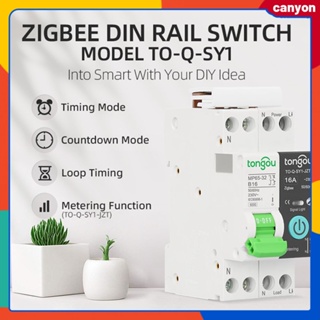 Tuya Mcb Wifi สมาร์ทเบรกเกอร์พร้อมระบบวัดแสง 1p 32a Din Rail บ้านอัจฉริยะไร้สาย รีโมทคอนโทรล สวิตช์จับเวลา ฟังก์ชั่นนับถอยหลัง รองรับการควบคุมด้วยเสียง canyon