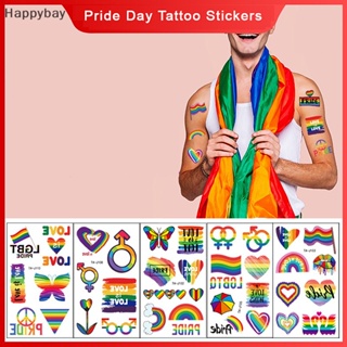 &lt;Happybay&gt; สติกเกอร์รอยสักชั่วคราว ลายพราง LGBT สําหรับติดตกแต่งใบหน้า