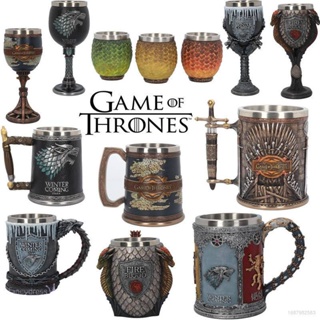 Yt1 แก้วเบียร์ ลาย Game of Thrones Seven Kingdom Tankards 10 แบบ TY1