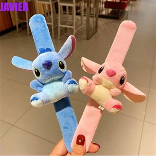 JAVIER สายรัดข้อมือตุ๊กตา แบบนิ่ม รูปการ์ตูนฉลาม Stitch ของเล่นสําหรับเด็ก