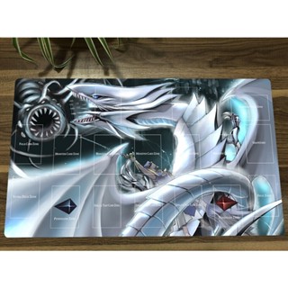 Yugioh Duel Playmat Blue-Eyes White Dragon TCG CCG แผ่นรองเมาส์ สําหรับเล่นเกม