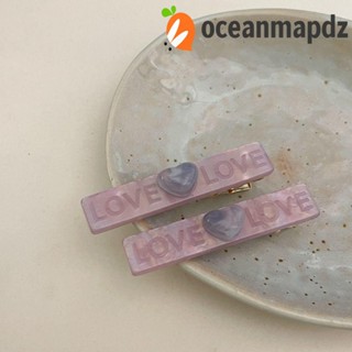 OCEANMAPDZ กิ๊บติดผม รูปหัวใจน่ารัก สไตล์วินเทจ สําหรับเด็กผู้หญิง