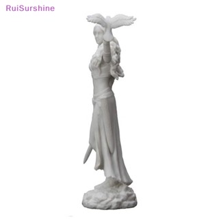 Ruisurshine ใหม่ รูปปั้นเทพธิดาเรซิน Morrigan The Celtic Goddess Of Battle With Crow &amp; Statue