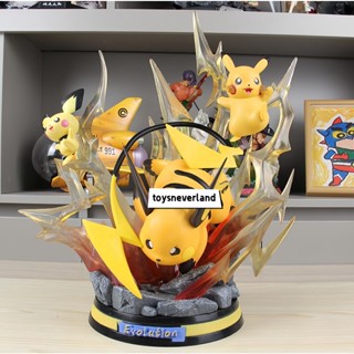 ฟิกเกอร์ Pvc รูป Pokemon Evolution Series Pikachu Raichu Charizard X EGG Typhlosion Gk ขนาดใหญ่ สําหรับตกแต่งบ้าน