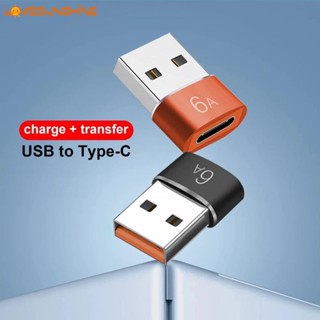 [Top Selection] อะแดปเตอร์แปลงข้อมูล 6A USB เป็น Type-C 6A ตัวเมีย USB 3.0 OTG สําหรับโทรศัพท์ IOS และ Android