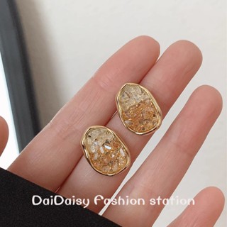 Daidaisy √♥ ใหม่ ต่างหูเข็มเงิน ประดับเพทาย หรูหรา สีส้ม 2023