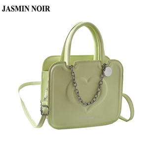 Jasmin NOIR กระเป๋าถือ กระเป๋าสะพายไหล่ สะพายข้าง หนัง PU พร้อมสายโซ่คล้อง ขนาดเล็ก สไตล์เกาหลี สําหรับสตรี