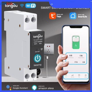 【พร้อมสต็อก】 Tuya wifi เบรกเกอร์วงจรอัจฉริยะ 1p 63A DIN ราง สําหรับสมาร์ทโฮม ควบคุมระยะไกล ไม่มีสาย ผ่านแอพ (พร้อมมิเตอร์วัดแสง)