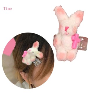 Time Shy Rabbit กิ๊บติดผม ปิ่นปักผม หวานแหวว เครื่องประดับผม กระต่ายสีชมพู