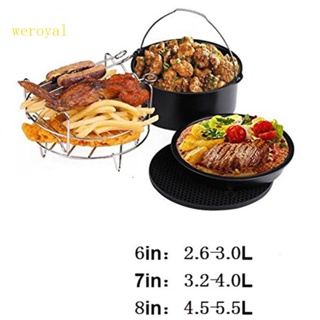 Weroyal ชุดอุปกรณ์เสริมหม้อทอดไร้น้ํามัน สําหรับ Gowise Phillips and Cozyna Air Fryer 6-8 นิ้ว 3 5-5 8QT 8 ชิ้น