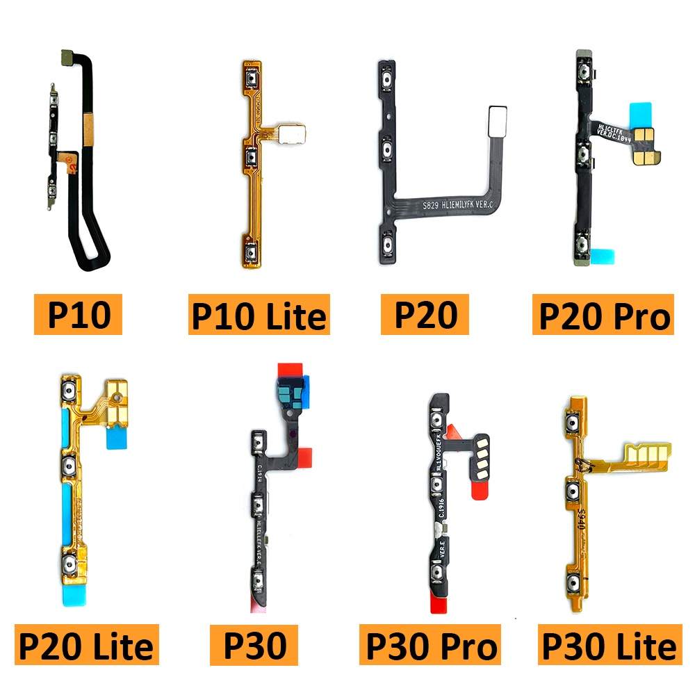 ใหม่เปิดด้านข้างปุ่มปรับระดับเสียงปุ่ม Flex สายริบบิ้นสําหรับ Huawei P10 P20 P30 P40 Lite Pro P40 Li