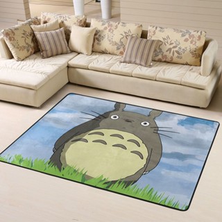 พรมปูพื้น พิมพ์ลาย Totoro ขนาด 160x120 ซม. (63X48 นิ้ว) สําหรับตกแต่งบ้าน ห้องนอน ห้องนั่งเล่น