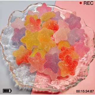 จี้การ์ตูน Sugar Jibbitz Charms Gummy Star Jibitz สําหรับตกแต่งรองเท้าเด็ก