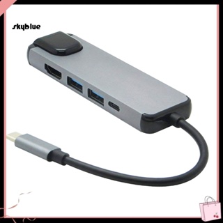 [Sy] 5 in 1 อะแดปเตอร์แปลงสายชาร์จ Type C เป็น 4K HDMI USB 3.0 สําหรับ MacBook Pro