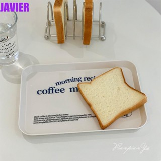JAVIER ถาดเมลามีน ทรงสี่เหลี่ยม สําหรับเก็บขนมปัง กาแฟ ร้านกาแฟ