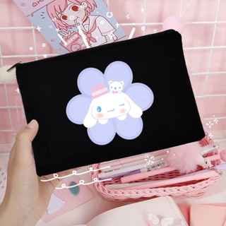  กระเป๋าดินสอ ผ้าแคนวาส ลาย Cinnamoroll ล้างทําความสะอาดได้ เหมาะกับของขวัญ สําหรับนักเรียน