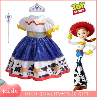 ชุดเดรสแขนสั้น ลาย Toy Story Jessie Cow Girl TUTU เหมาะกับปาร์ตี้ฮาโลวีน คริสต์มาส สําหรับเด็ก