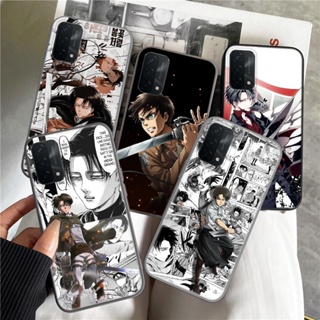 เคสโทรศัพท์มือถือแบบนิ่ม ลายอะนิเมะผ่าพิภพไททัน 4GBY สําหรับ OPPO A12E A15 A15S A53S A55 A56 A53 A32 A16 A16S A54S A54 A8 A31