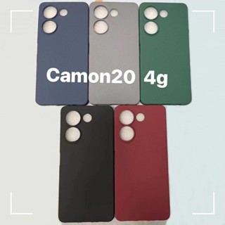 เคสโทรศัพท์มือถือแบบนิ่ม ผิวด้าน บางมาก สีพื้น เรียบง่าย สําหรับ Tecno Camon 20 Premier 20Pro 5G