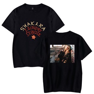 เสื้อยืดแขนสั้น คอกลม พิมพ์ลาย Shakira แฟชั่นฮาราจูกุ สําหรับผู้ชาย