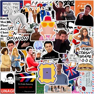 Z&amp;m❀ สติกเกอร์รูปลอก กันน้ํา ลาย Friends สําหรับตกแต่งของเล่น 50 ชิ้นต่อชุด