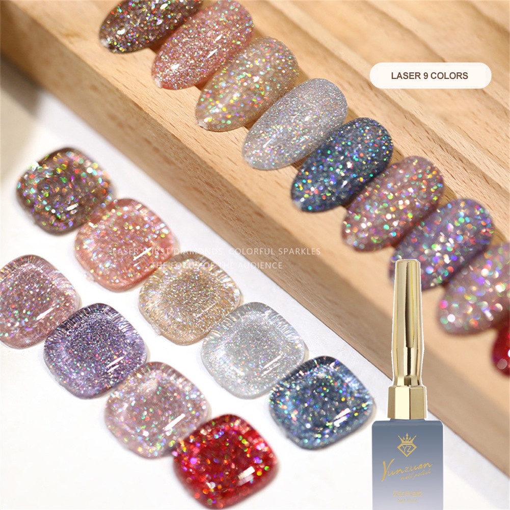สีทาเล็บ Flash Diamond แฟชั่น สีกลิตเตอร์ ระยิบระยับสีทาเล็บเจล สีเจล สีทาเล็บ พร้อมส่งสีทาเล็บเจล สีทาเล็บเจล กากเ