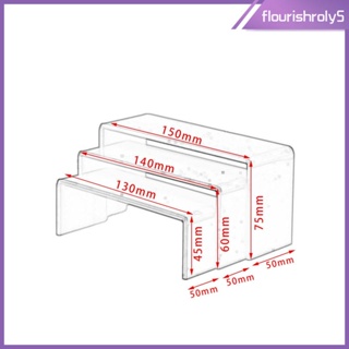 [Flourishroly5] ชั้นวางโชว์น้ําหอม คัพเค้ก อะคริลิค ทรงสี่เหลี่ยมผืนผ้า อเนกประสงค์ 3 ชิ้น