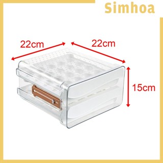 [SIMHOA] กล่องเก็บไข่ แบบสองชั้น สําหรับตู้เย็น