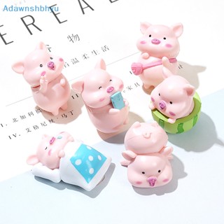 Adhyu ตุ๊กตาหมูแตงโม 3D ขนาดเล็ก สําหรับตกแต่งสวน โต๊ะ เคสโทรศัพท์ DIY